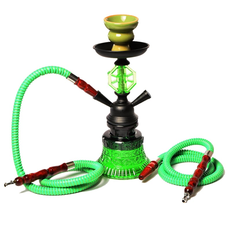 Hookah készlet dupla üvegcsővel, Cesar 019-mz729, szélálló, modern minimalist stílus