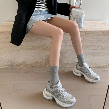 Női Dad Shoes stílusú sportcipő, hálós felsőrész, 6 cm vastag talp, lélegző, vízálló, csúszásmentes talp