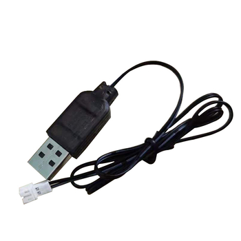 Cablu USB de încărcare pentru baterie Li-polimer 3,7V cu conector PH2.0, LED indicator și protecție (Intrare: 5V 0,5–2A; Ieșire: 3,7V 500mA; CE)
