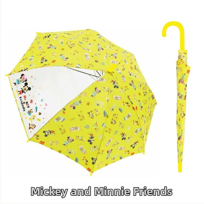 Παιδική αυτόματη ομπρέλα με μακρύ χερούλι, καρτούν στυλ, 12 ράβδοι από ίνες γυαλιού, ιαπωνικού στυλ