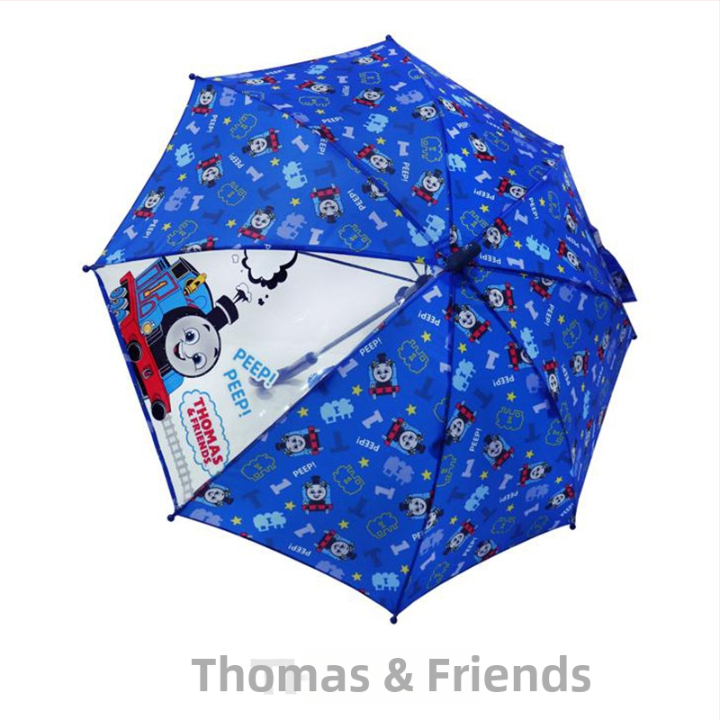 Παιδική αυτόματη ομπρέλα με μακρύ χερούλι, καρτούν στυλ, 12 ράβδοι από ίνες γυαλιού, ιαπωνικού στυλ