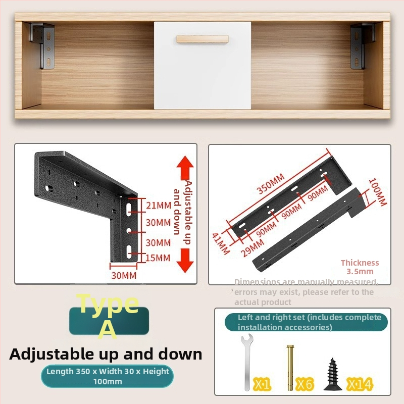 Βάση τοίχου για ράφι – τρίγωνος σκελετός από ανοξείδωτο ατσάλι, μοντέλο DSGXFJM, σύγχρονο μινιμαλιστικό στυλ, μάρκα Shouli