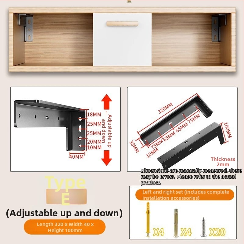 Βάση τοίχου για ράφι – τρίγωνος σκελετός από ανοξείδωτο ατσάλι, μοντέλο DSGXFJM, σύγχρονο μινιμαλιστικό στυλ, μάρκα Shouli