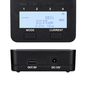 LiitoKala lii-500 punjač litijske baterije s LCD zaslonom – ulaz DC12V; izlaz 4.2V 300/500/700/1000mA; kompatibilno s 18650/26650 ćelijama