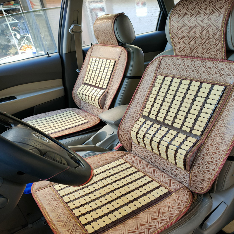 Auto jastuk za sjedalo – ploski stil, površina od bambusove svile, bez punjenja, za prednja i stražnja sjedala, ljetna upotreba