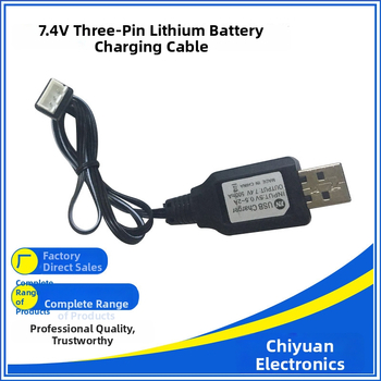 XH-3P USB töltőkábel 7.4V Li-ion akkumulátorhoz töltésvédelmi és automatikus kikapcsolás funkcióval (Bemenet: 5V-1-2A; Kimenet: 7.4V 800mA; ROHS)