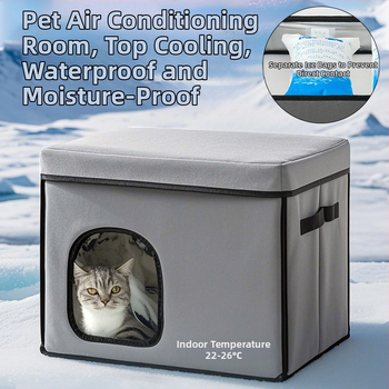 PETFIELD сгъваема външна котешка къща — Oxford плат, дебела PP дъска и PEVA, влагоустойчива