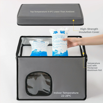 PETFIELD сгъваема външна котешка къща — Oxford плат, дебела PP дъска и PEVA, влагоустойчива