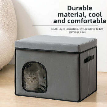 PETFIELD сгъваема външна котешка къща — Oxford плат, дебела PP дъска и PEVA, влагоустойчива