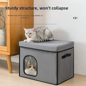 PETFIELD сгъваема външна котешка къща — Oxford плат, дебела PP дъска и PEVA, влагоустойчива