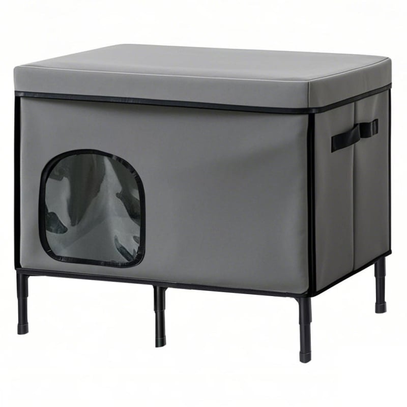 PETFIELD сгъваема външна котешка къща — Oxford плат, дебела PP дъска и PEVA, влагоустойчива