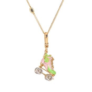 Колиета с подвижен медальон с кънки, карикатурен стил, свеж и сладък (Материал: сплав; Бранд: boshuolin juicy; Стил: Cartoon; Стилова класификация: свеж и сладък; Вид: Колие)