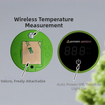 Teplomer do akvária - vysoká presnosť, mini digitálny, externý lepiaci senzor