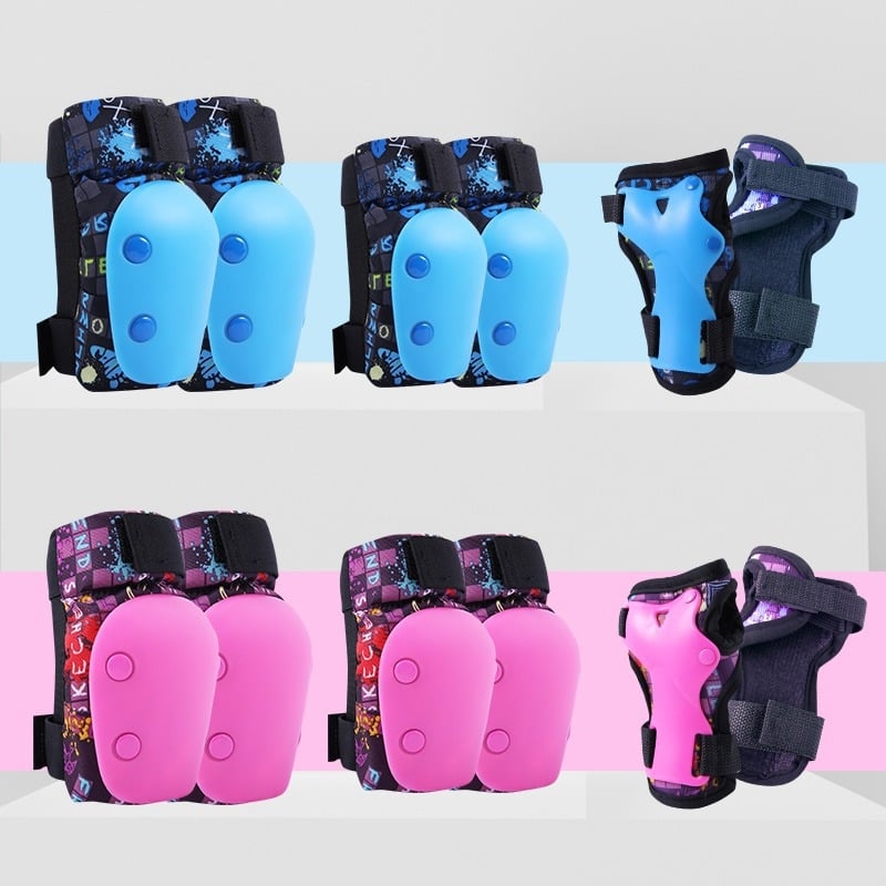 Roselle Σετ προστασίας για παιδιά για ρόλερ σκι: προστατευτικά για παλάμες, αγκώνες και γόνατα από αφρώδες υλικό