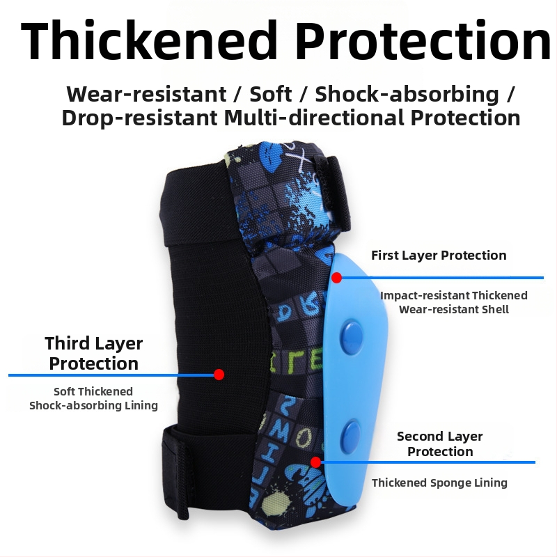 Roselle Detská súprava ochranných chráničov na inline korčule: chrániče dlane, lakťa a kolena z peny