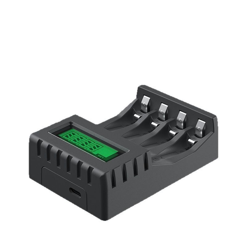 Četveroslojni USB punjač baterija za Ni-MH/Ni-Cd AA/AAA s LCD zaslonom, ulaz 5V, 1-2A, izlaz AA 1800mA, AAA 900mA