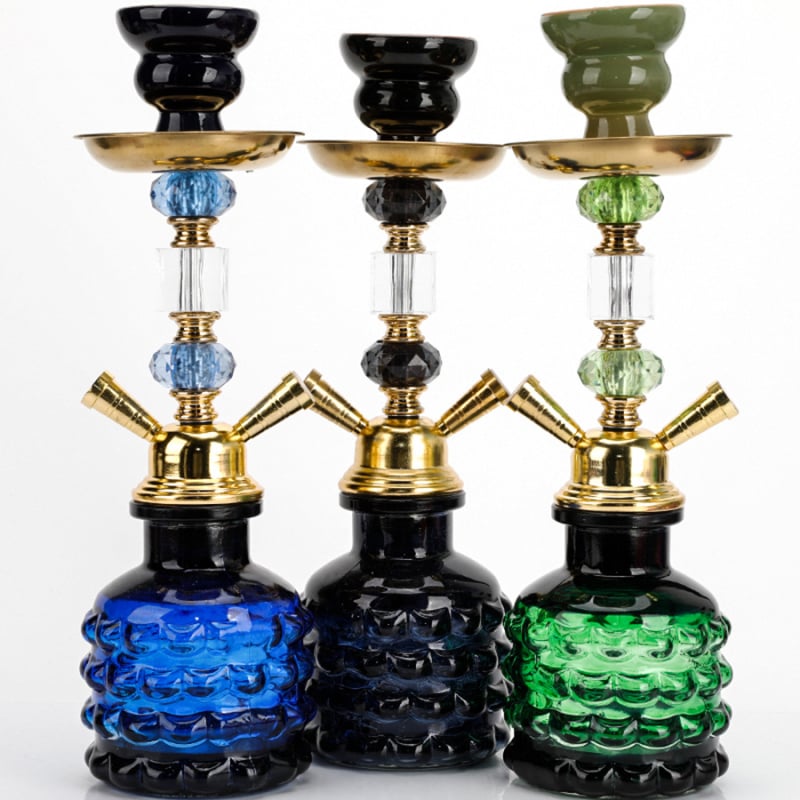 Hookah kétcsöves, fémből készült, Yingtai márka, logónyomtatás elérhető