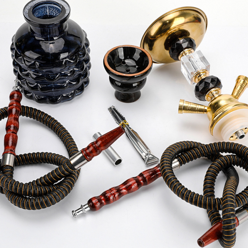 Hookah kétcsöves, fémből készült, Yingtai márka, logónyomtatás elérhető