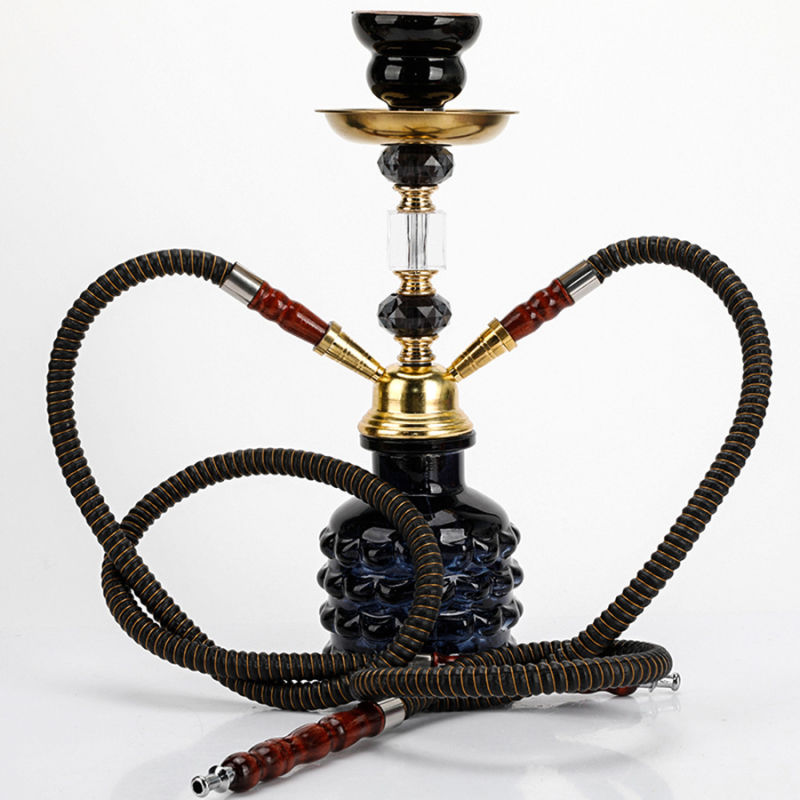 Hookah kétcsöves, fémből készült, Yingtai márka, logónyomtatás elérhető