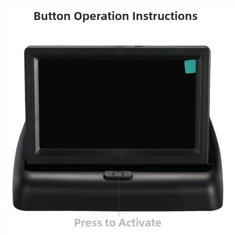 Οθόνη οπισθοπορείας αυτοκινήτου (LED Οθόνη, Ανάλυση 800x480, Καθολική συμβατότητα με το ταμπλό, Καθολικό μοντέλο)