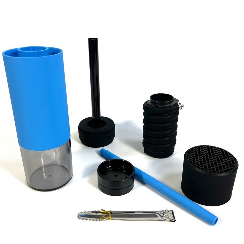 Prijenosni plastični mini nargila set za vanjsku upotrebu, kutija od 40 komada, tisk logotipa
