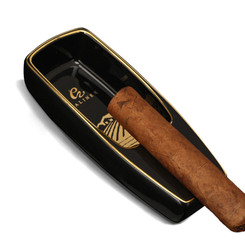 Keramički prijenosni pepeljara za cigare s utorom za jednu cigaru, dekorativna, višekratna upotreba, mogućnost prilagođenog logotipa