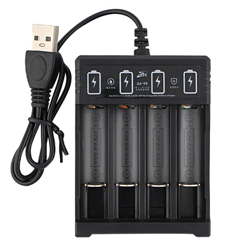 USB punjač za baterije Ni-MH/Ni-Cd s 4 utora No.5/No.7, ulaz 5V, izlaz 1.2V, punjački tok 250 mA