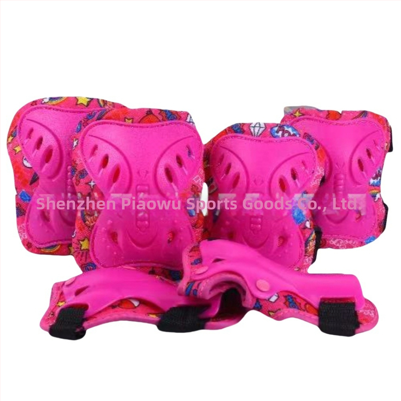 Detská súprava ochranných pomôcok na kolieskové korčule: chrániče dlane, lakťov, kolien a hlavy s penovým polstrovaním