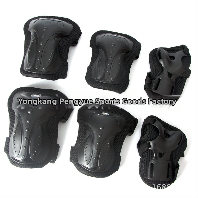 Σετ προστατευτικού εξοπλισμού για ενήλικες στο ρόλερ σκεϊτινγκ — προστατευτικά γόνατων, αγκώνων και παλάμων με επένδυση από αφρό