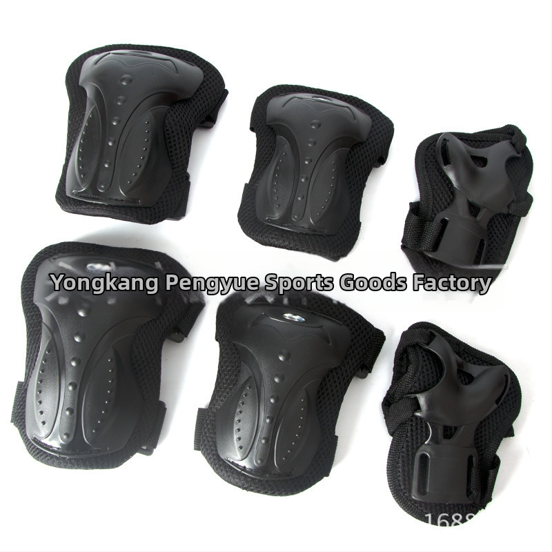 Σετ προστατευτικού εξοπλισμού για ενήλικες στο ρόλερ σκεϊτινγκ — προστατευτικά γόνατων, αγκώνων και παλάμων με επένδυση από αφρό