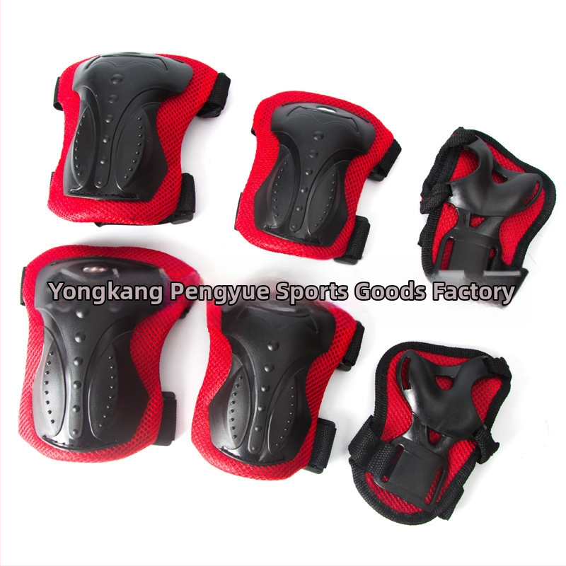 Σετ προστατευτικού εξοπλισμού για ενήλικες στο ρόλερ σκεϊτινγκ — προστατευτικά γόνατων, αγκώνων και παλάμων με επένδυση από αφρό