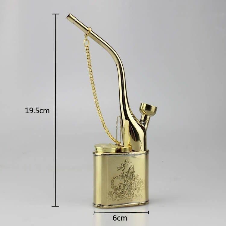 Réz vízipipa, hordozható, többször használható, modern minimalist stílus