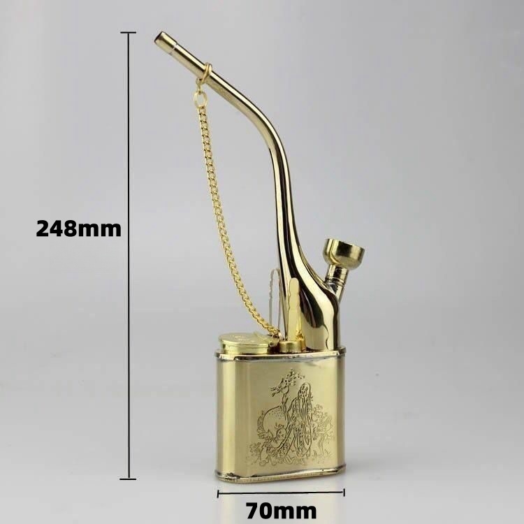 Réz vízipipa, hordozható, többször használható, modern minimalist stílus