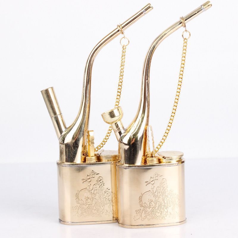 Réz vízipipa, hordozható, többször használható, modern minimalist stílus