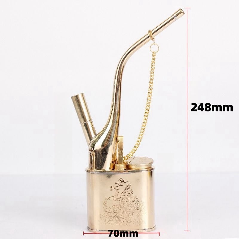 Réz vízipipa, hordozható, többször használható, modern minimalist stílus