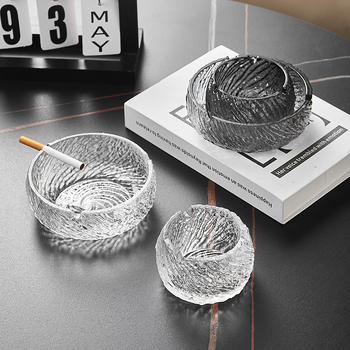 Kristályüveg hamutál – kreatív otthoni és irodai dekoráció tároló funkcióval, könnyű luxus stílus