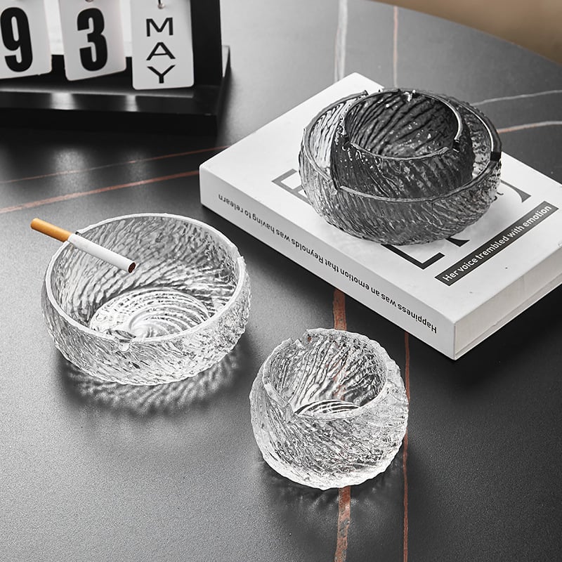 Kristályüveg hamutál – kreatív otthoni és irodai dekoráció tároló funkcióval, könnyű luxus stílus