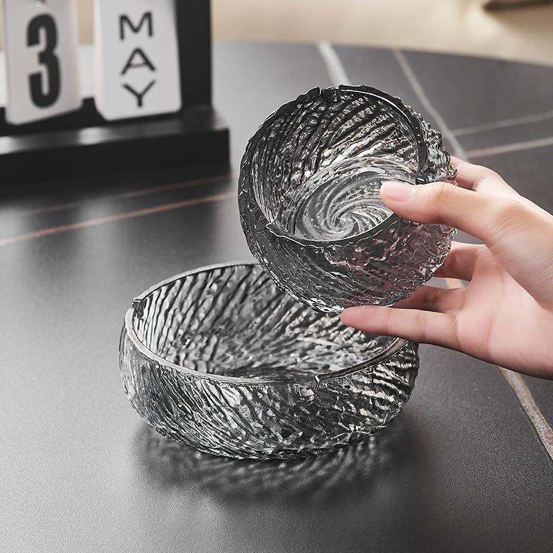 Kristályüveg hamutál – kreatív otthoni és irodai dekoráció tároló funkcióval, könnyű luxus stílus