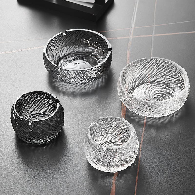 Kristályüveg hamutál – kreatív otthoni és irodai dekoráció tároló funkcióval, könnyű luxus stílus