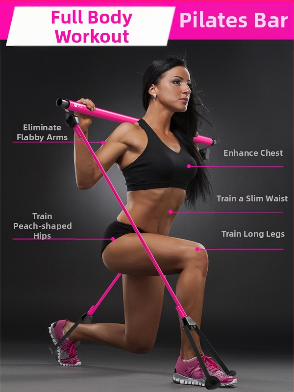 Pilates štap za tijelo s latex cijevima i latex linijom otpora, debljina stijene 2,5 mm