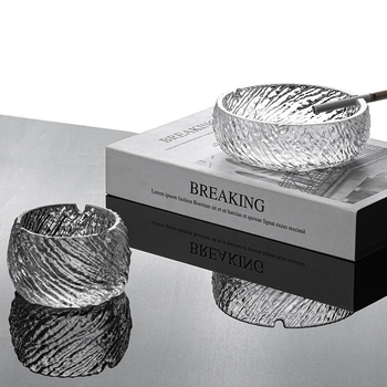 Scrumieră de sticlă – stil minimalist, siglă tipărită, personalizare disponibilă, cadou potrivit