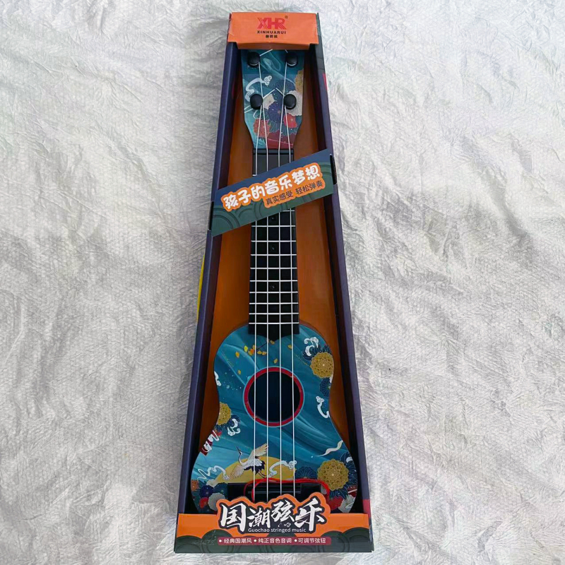 Ukulele pentru copii din plastic, pentru 4–6 ani; dezvoltă simțurile și coordonarea mână-ochi; 3C certificat 2019152202026856