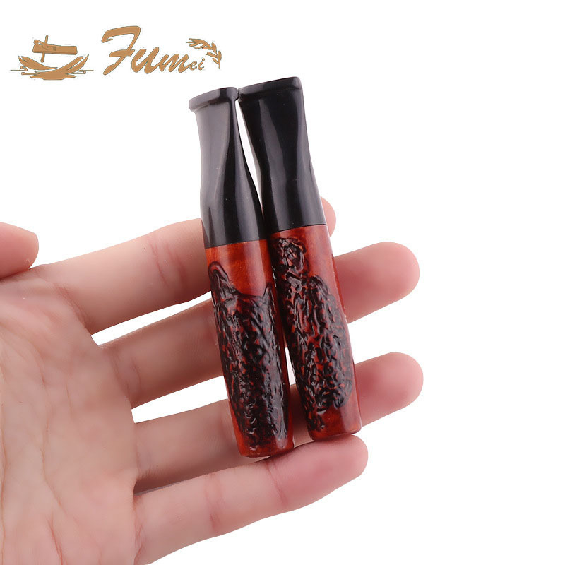 Cigarettatartó aktívszén szűrővel és cserélhető filtrrel; szantálfa és akril konstrukció; cserélhető szűrő; tömörfa kettős használatú dizájn