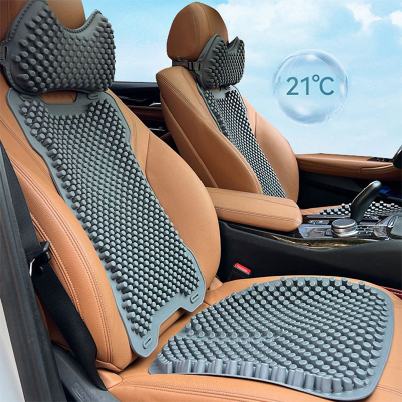 New Wynn silikonska podloga za automobil s naslonom, prozračna hlađena površina, masaža i ventilacija; punilo: silikon; površina: silikon; sve sezone