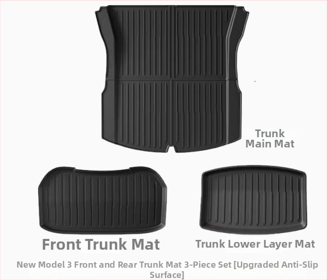 Tesla Model Y3 Ενσωματωμένο Κάλυμμα Αποσκευών, Υλικό TPE, Διαθεσιμότητα Προσαρμογής, Κωδικός 007, Ειδικά Πατάκια