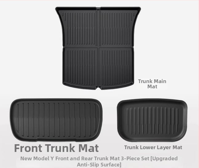 Tesla Model Y3 Ενσωματωμένο Κάλυμμα Αποσκευών, Υλικό TPE, Διαθεσιμότητα Προσαρμογής, Κωδικός 007, Ειδικά Πατάκια