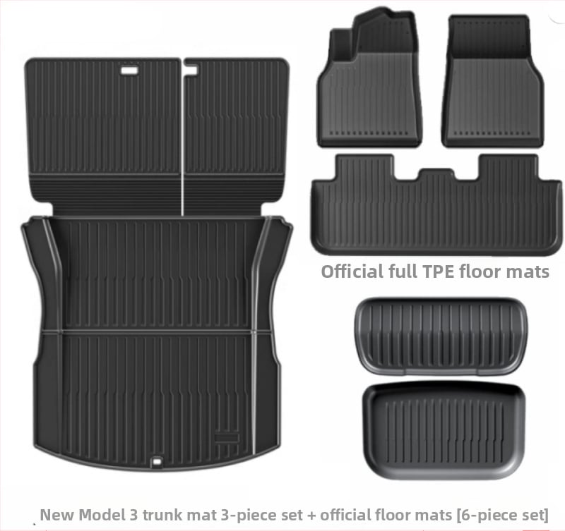 Tesla Model Y3 Ενσωματωμένο Κάλυμμα Αποσκευών, Υλικό TPE, Διαθεσιμότητα Προσαρμογής, Κωδικός 007, Ειδικά Πατάκια