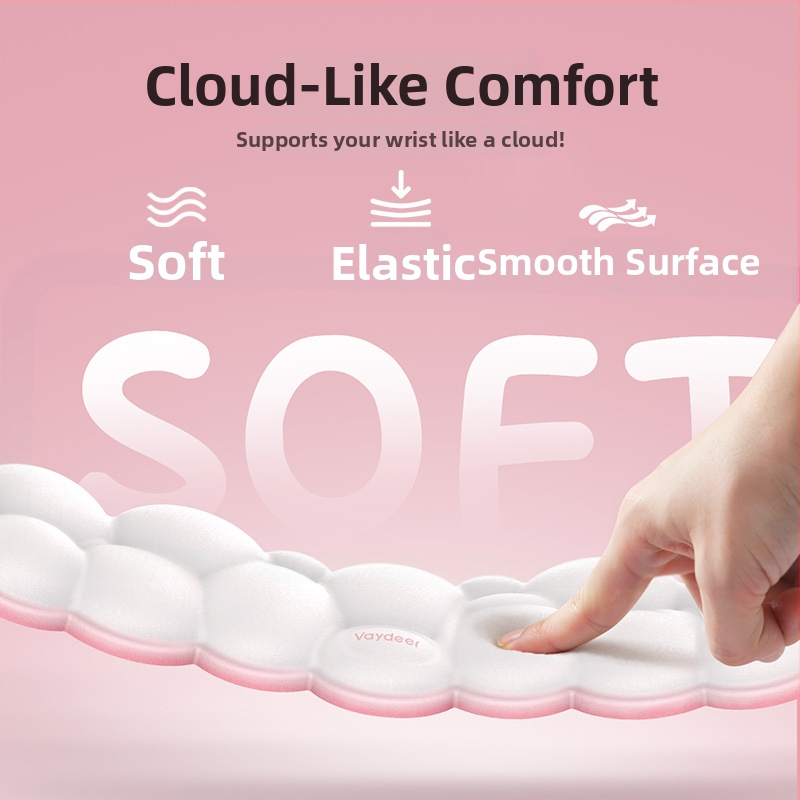 Μαξιλάρι καρπού για ποντίκι – αφρός μνήμης, διπλής όψης, αντιολισθητικό, σετ τριών τεμαχίων με βάση ποτηριού