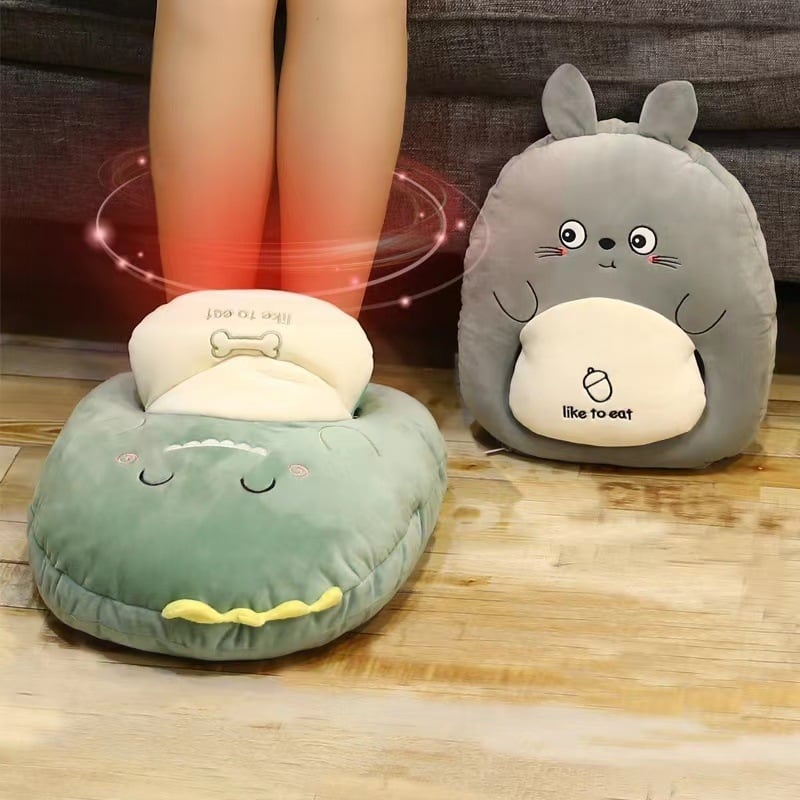 Papuci încălzitori cu USB, încălzire pentru picioare, căptușeală de catifea și înfășurare a călcâiului