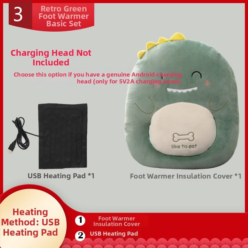 Papuci încălzitori cu USB, încălzire pentru picioare, căptușeală de catifea și înfășurare a călcâiului